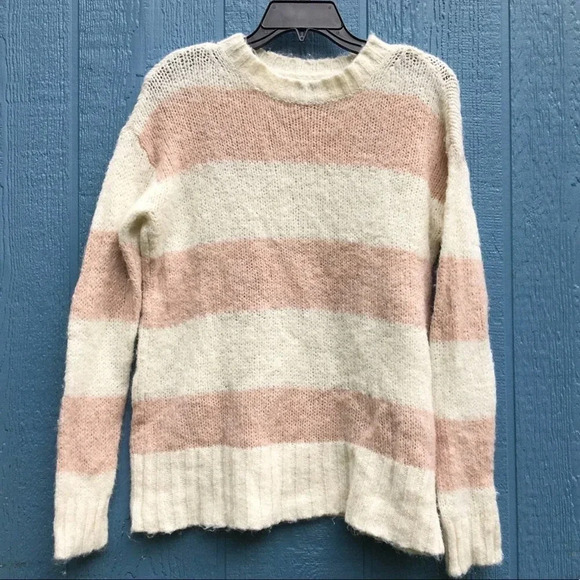 American Eagle Outfitters Jegging Fit Sweater Pink / Ivory Women’s Size XS - Picture 1 of 4